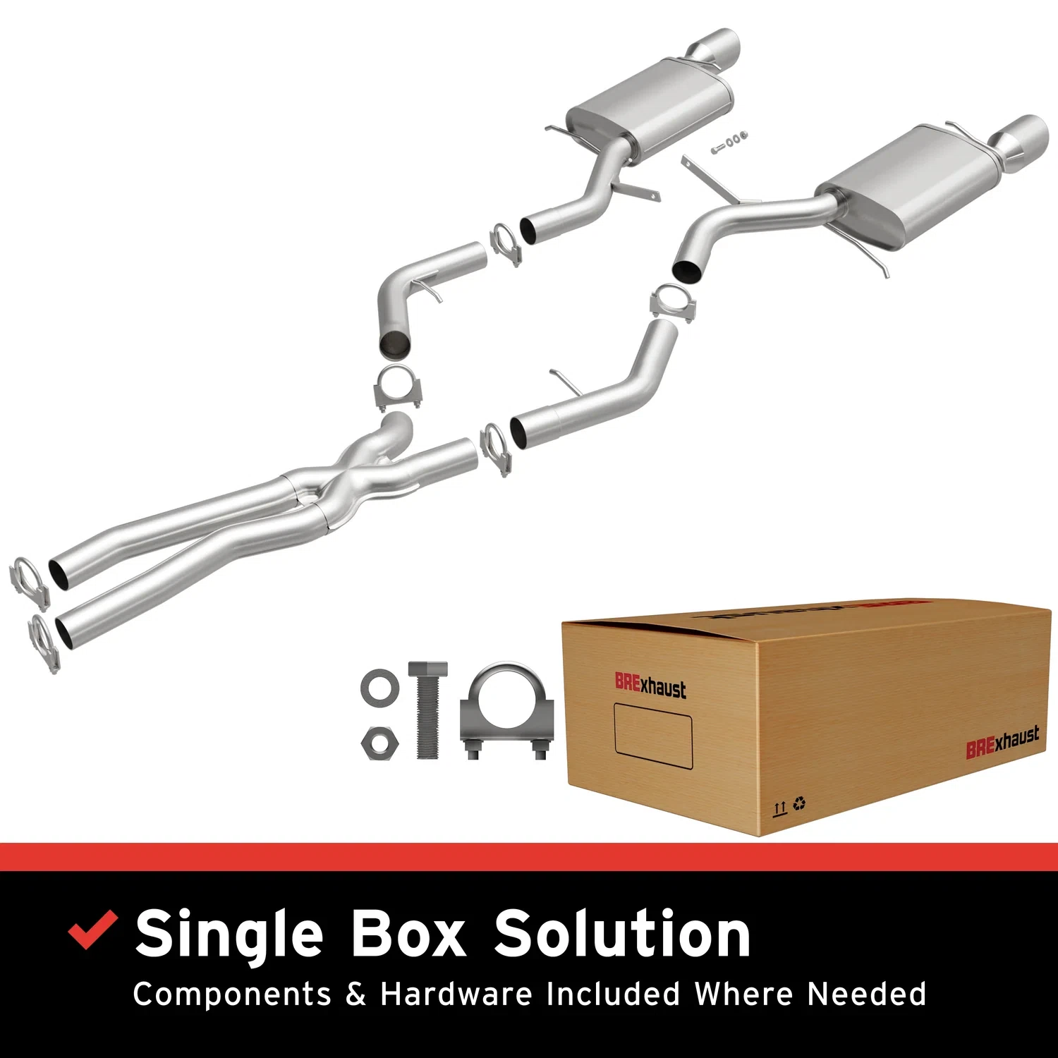 Fits 2007-2010 BMW Direct-Fit Replacement Exhaust System